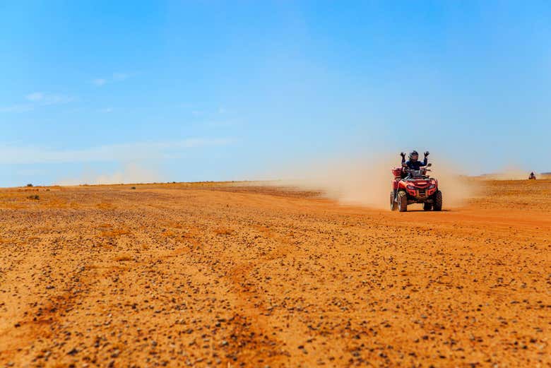 Exploring the Agafay Desert on a quad bike