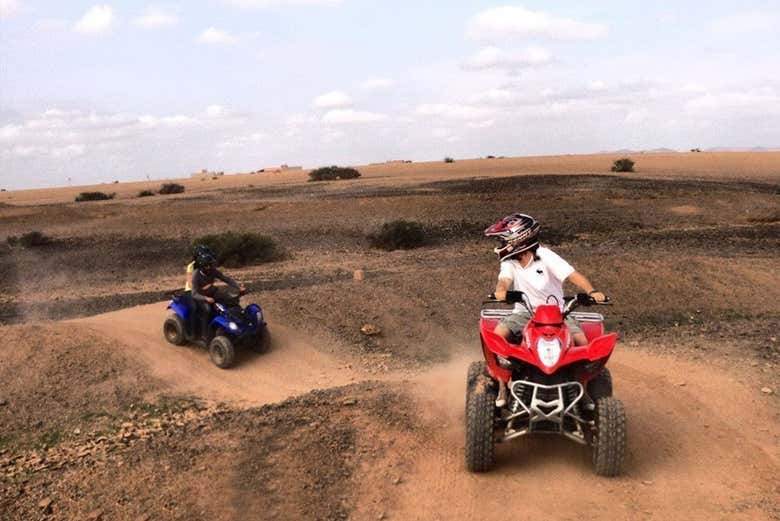 Quad biking in the desert