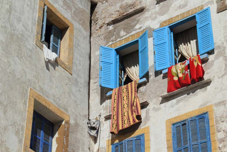 Classic blue shutters